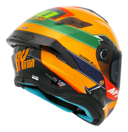 Capacete MT Helmets Targo S Diogo23 Tribute Amarelo Verde Brilhante