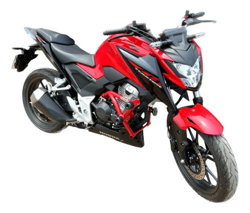 Protetor de Motor Stunt Race Street Cage Honda Cb 300f Twister 2023 a 2025 Vermelho
