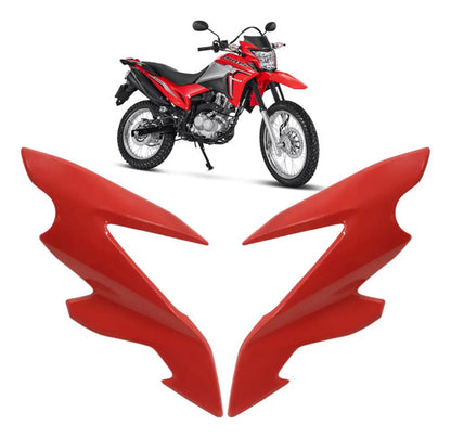 Bananinha Par de Carenagens Laterais do Farol Paramotos Honda Bros 160 2022 a 2024 Vermelho