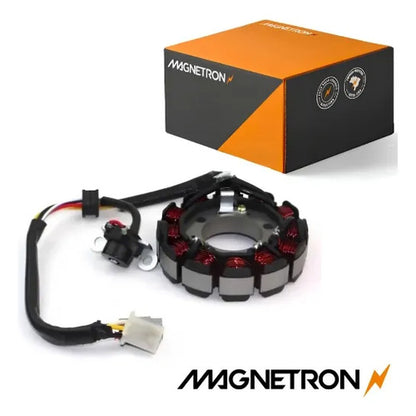 Estator com Bobina de Pulso Magnetron Dafra Zig 100 2010 em diante Yamaha Crypton 105 1998 a 2004