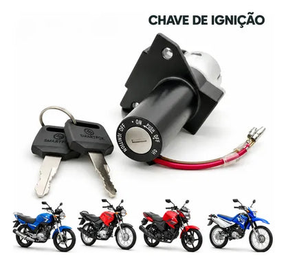 Chave de Ignição Smartfox Yamaha Factor 125 2006 a 2022 Xtz 125 2006 em diante Fazer 150 2014 a 2019