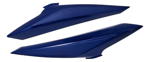 Par de Tampas Laterais Traseiras Paramotos Honda Bros 160 2025 em diante Azul