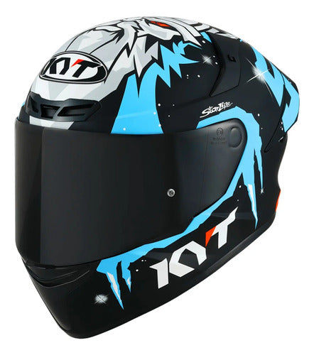 Capacete KYT TT-Course Jaume Masia Winter Test Preto Brilhante Tamanho 60/L