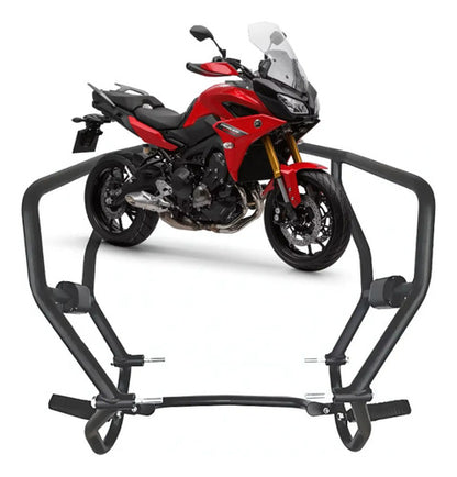 Protetor de Motor com Pedaleira Chapam Yamaha Tracer 900 Mt-09 Preto Fosco