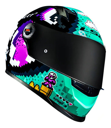 Capacete LS2 FF358 Bullet Preto Azul Brilhante
