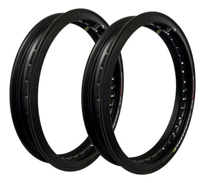 Par de Aros de Roda Motard Monaco Honda Xre 190 Xre Sahara 300 2.15x21 e 2.50x18 Preto Brilhante