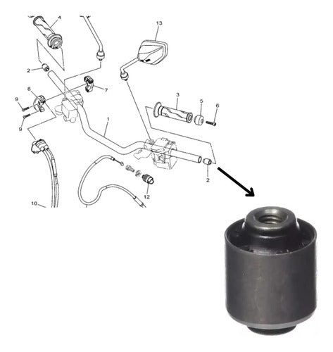 Amortizador Interno do Peso do Guidão Yamaha Fazer Fz25 250 2018 a 2024