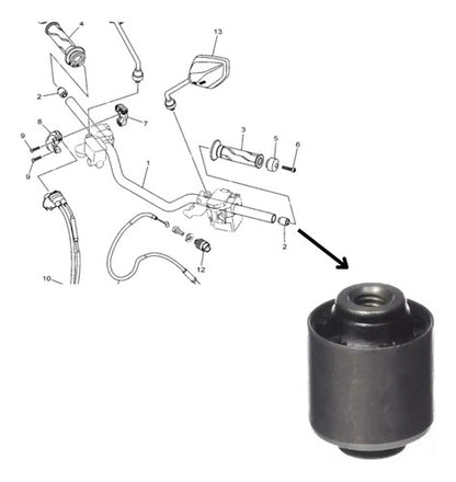 Amortizador Interno do Peso do Guidão Yamaha Fazer Fz25 250 2018 a 2024