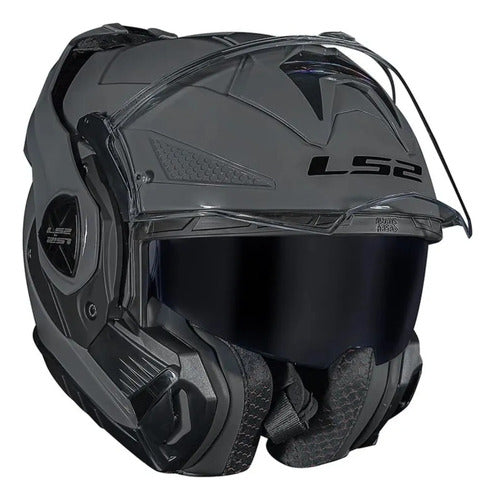 Capacete Escamoteável LS2 FF901 Advant X Solid Cinza Brilhante