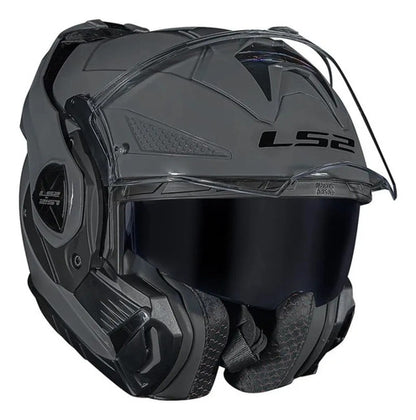 Capacete Escamoteável LS2 FF901 Advant X Solid Cinza Brilhante