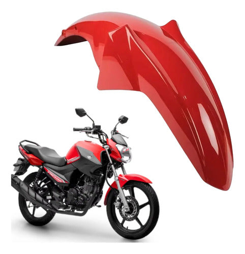 Paralama Dianteiro Paramotos Yamaha Factor 125 150 2016 a 2018 Vermelho Brilhante