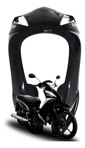 Carenagem Frontal Iron Shineray Jet 50 2013 a 2020 Preto Brilhante