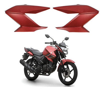 Par de Guias de Ar Abas do Tanque Paramotos Yamaha Fazer 150 2016 a 2022 Vermelho Fosco