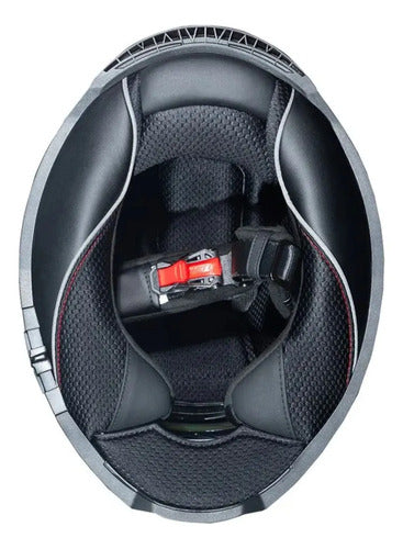 Capacete LS2 FF808 Stream II Gran com Óculos Solar Interno Preto Cinza Fosco