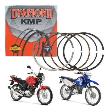 Jogo de Anéis do Pistão KMP Dyamond Yamaha Factor 125 2000 a 2016 Xtz 125 2003 a 2016 1,00