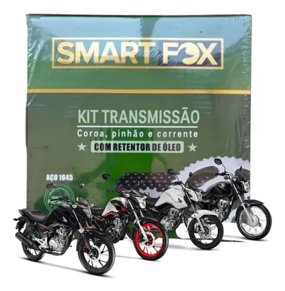 Kit Relação Smartfox com Retentor Honda Cg 160 Titan Fan Start Cargo 2016 a 2023 428OH 118L 44/15T