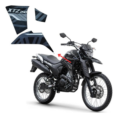 Kit Adesivos da Tomada de Ar Direita Yamaha Lander 250 2020 a 2021 Preto