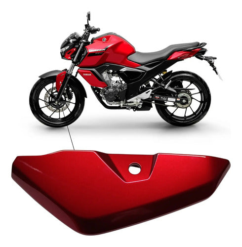 Protetor do Paralama Dianteiro Esquerdo Yamaha Fazer Fz15 150 2023 a 2025 Vermelho