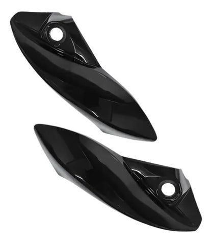 Par de Carenagens Laterais do Farol Paramotos Honda Cb 300r 2009 em diante Preto Brilhante