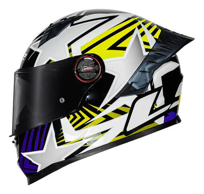 Capacete LS2 FF358 Pro Estellar com Spoiler Preto Amarelo Brilhante