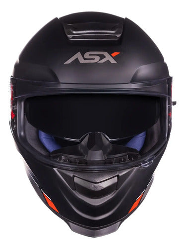 Capacete ASX Eagle SV Solid com Óculos Solar Interno Preto Fosco