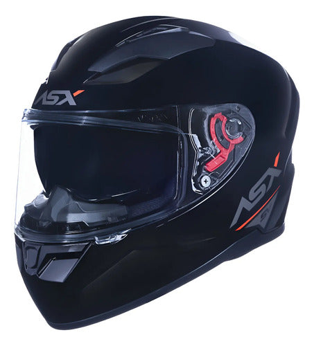 Capacete ASX City SV Solid com Óculos Solar Interno Preto Grafite Brilhante Tamanho 54/XS
