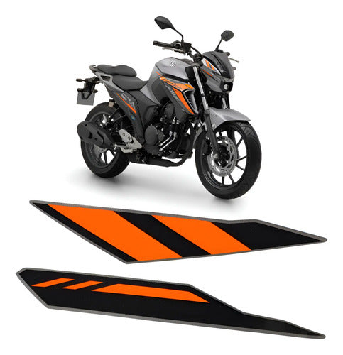 Adesivo da Bananinha Carenagem Lateral do Farol Direita Yamaha Fazer Fz25 250 2025 Cinza