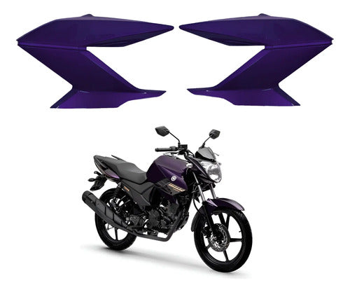 Par de Guias de Ar Abas do Tanque Paramotos Yamaha Fazer 150 2024 Roxo Metálico