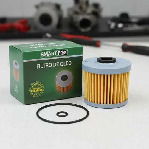 Filtro de Óleo com Anel de Vedação Smartfox Honda Cbx 250 Twister Xre 300 Cb 300r Crf 250f
