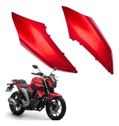 Par de Abas do Tanque Superiores Paramotos Yamaha Fazer Fz25 250 2018 a 2025 Vermelho