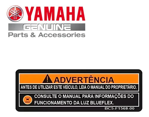Adesivo de Advertência do Tanque Yamaha Fazer Crosser 150 Fz25 Lander 250 2019 a 2024