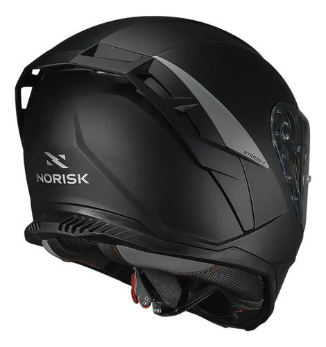 Capacete Norisk Strada II Solid com Óculos Solar Interno Preto Fosco