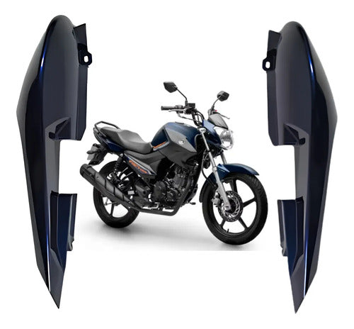 Par de Rabetas Laterais Paramotos Yamaha Factor 150 2016 a 2024 Azul Metálico