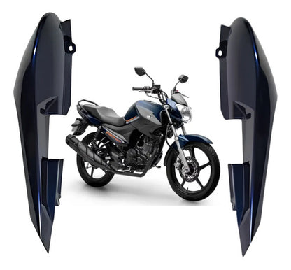 Par de Rabetas Laterais Paramotos Yamaha Factor 150 2016 a 2024 Azul Metálico