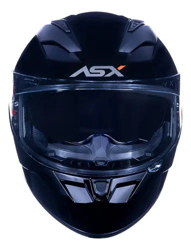 Capacete ASX City SV Solid com Óculos Solar Interno Preto Grafite Brilhante