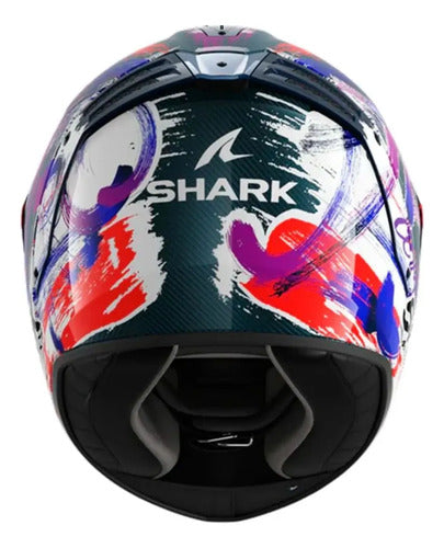 Capacete Shark Spartan RS Carbon Zarco Signature Branco Roxo Brilhante