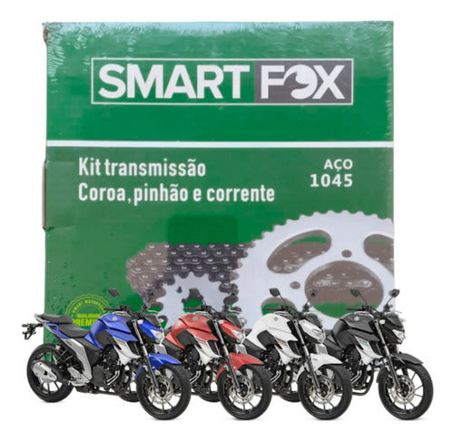 Kit Relação Smartfox sem Retentor Yamaha Fazer Fz25 250 2018 a 2025 428H 136L 46/15T