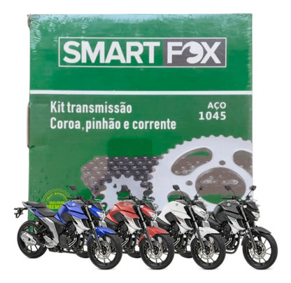 Kit Relação Smartfox sem Retentor Yamaha Fazer Fz25 250 2018 a 2025 428H 136L 46/15T