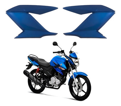 Par de Guias de Ar Abas do Tanque Paramotos Yamaha Fazer 150 2014 a 2015 Azul Metálico