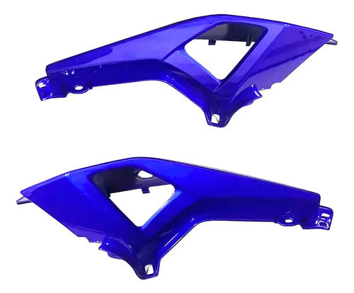 Par de Rabetas Laterais Paramotos Yamaha Fazer Fz25 250 2018 a 2025 Azul Metálico