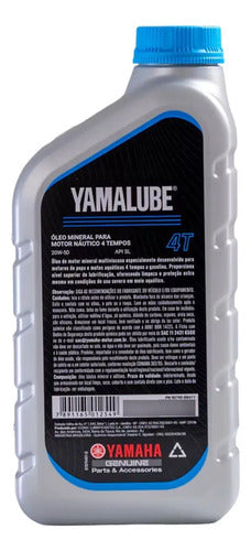 Óleo de Motor Yamalube Náutico 20W-50 Mineral 4T API SL 1 Litro