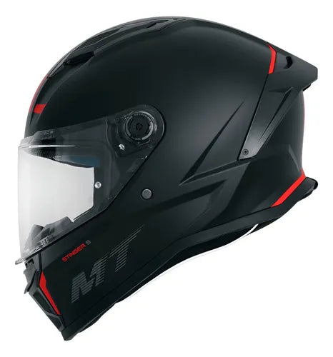 Capacete MT Helmets Stinger 2 Solid com Spoiler Preto Fosco