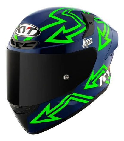 Capacete KYT TT-Course Manzi 23 Preto Verde Brilhante