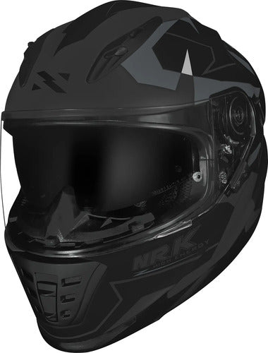 Capacete Norisk FF302 Soul District com Óculos Solar Interno Preto Cinza Fosco