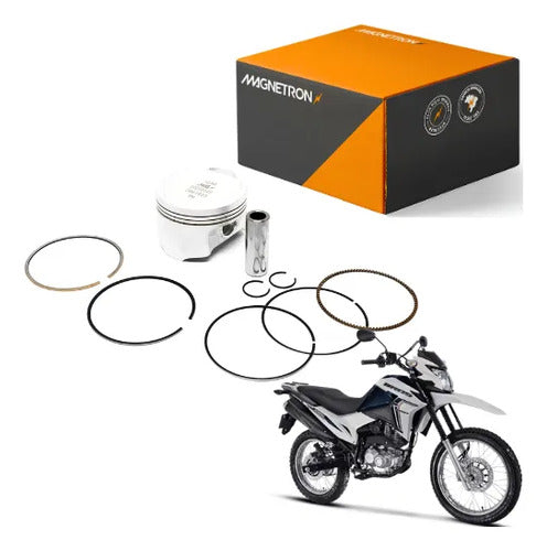 Kit Pistão com Anéis Magnetron Honda Bros Cg 160 Titan Fan Start Cargo 0,50 mm