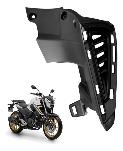 Acabamento Interno da Aba do Tanque Esquerdo Yamaha Fazer Fz25 250 2025 em diante Preto