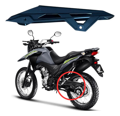Porta-Corrente Capa da Corrente Paramotos Honda Bros 160 Tornado 300 2025 Preto