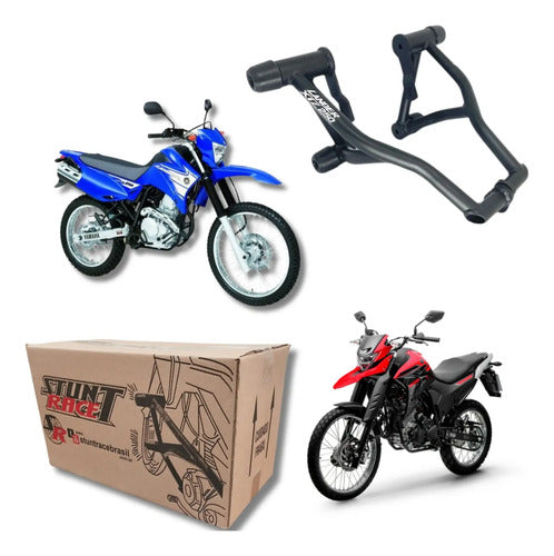 Protetor de Motor Stunt Race Cage Yamaha Lander 250 2007 em diante Preto Fosco