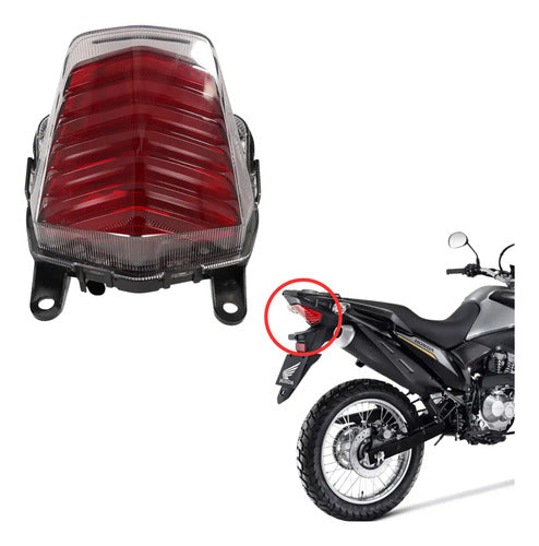 Lanterna Traseira Paramotos Honda Bros 160 2015 a 2024 Vermelho Cristal