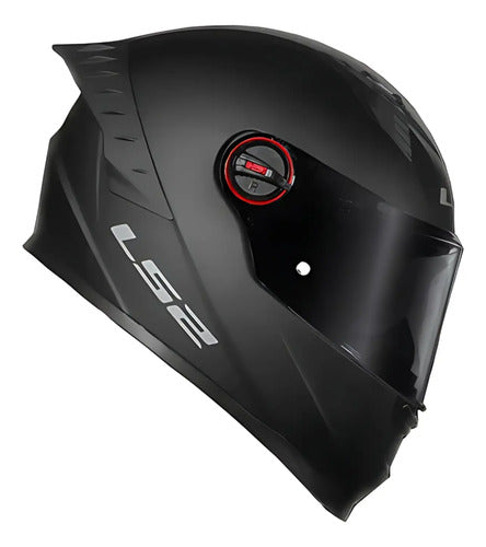 Capacete LS2 FF358 Pro Solid com Spoiler Preto Fosco